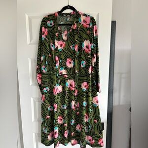 Beautiful green and pink dress